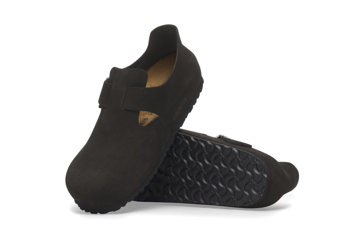 Birkenstock London Suede Leather Black Narrow