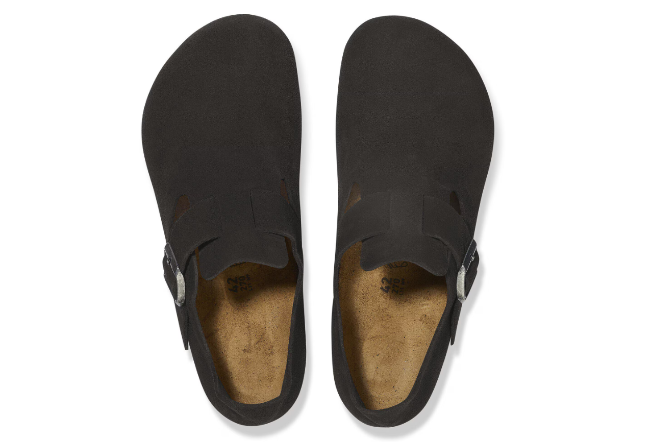 Birkenstock London Suede Leather Black Narrow