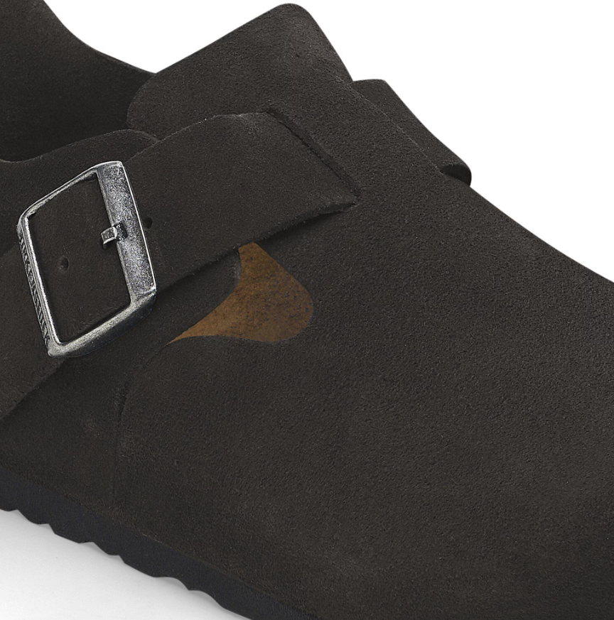 Birkenstock London Suede Leather Black Narrow