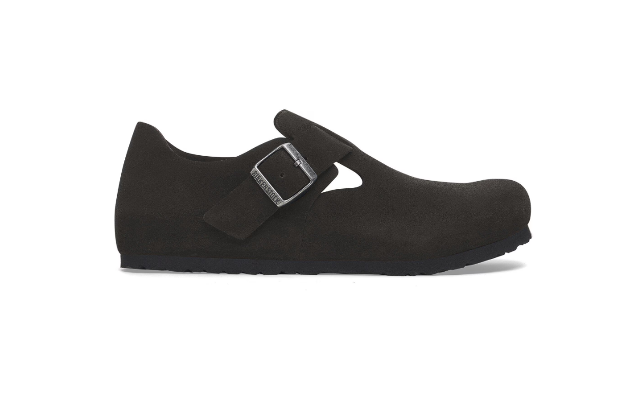 Birkenstock London Suede Leather Black Narrow