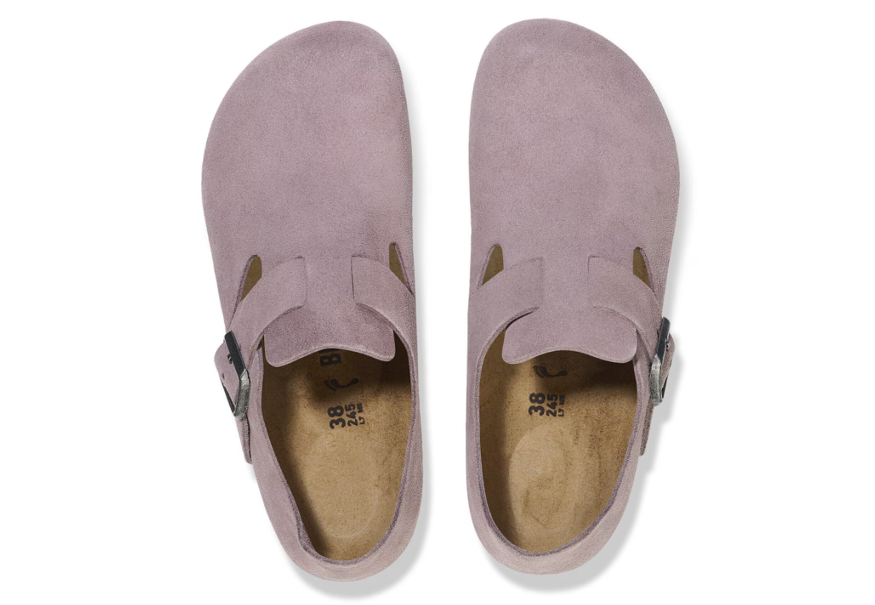 Birkenstock London VL Suede Leather Faded Purple Regular