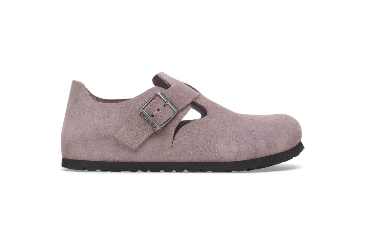 Birkenstock London VL Suede Leather Faded Purple Regular