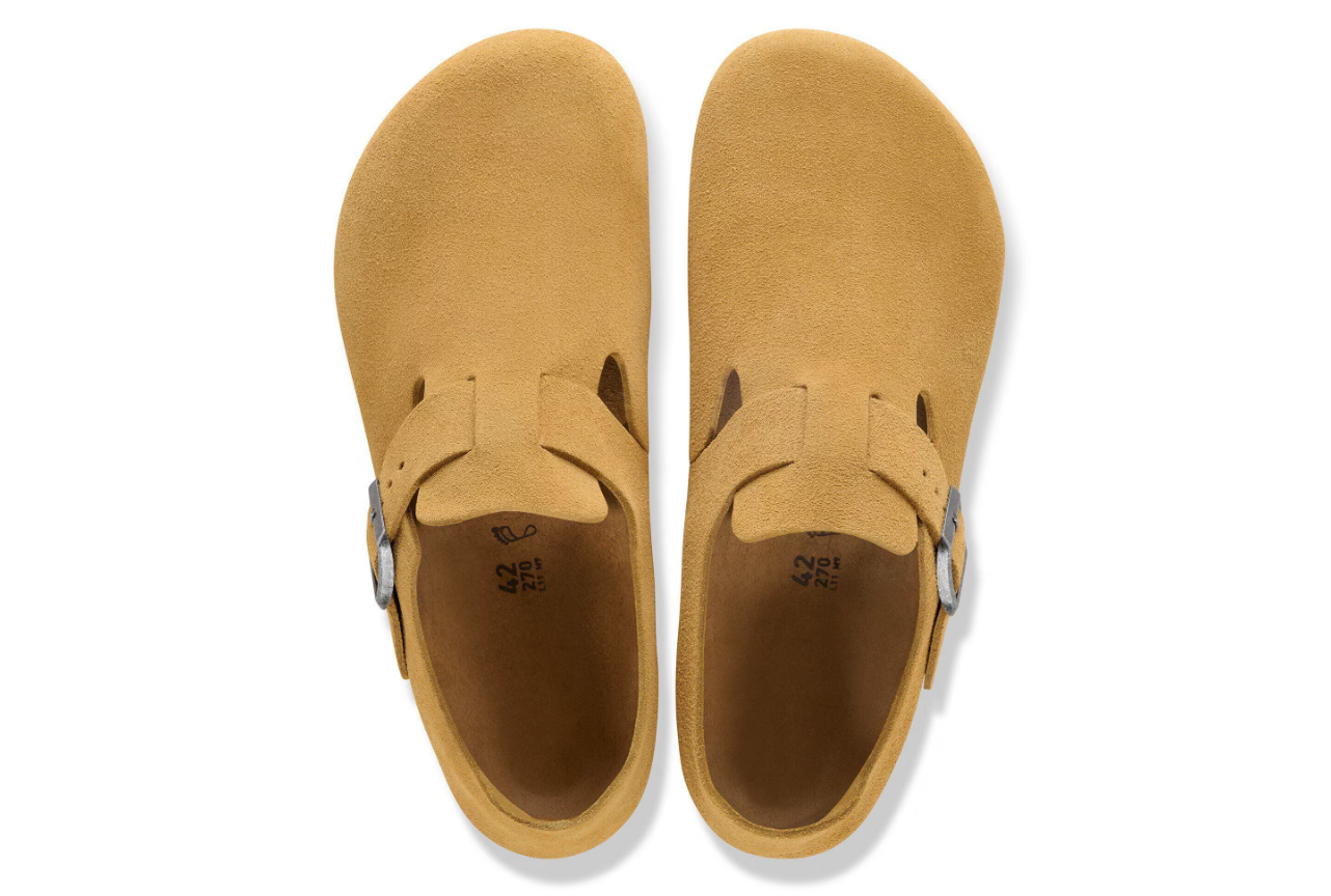 Birkenstock London Suede Leather Cork Brown Regular