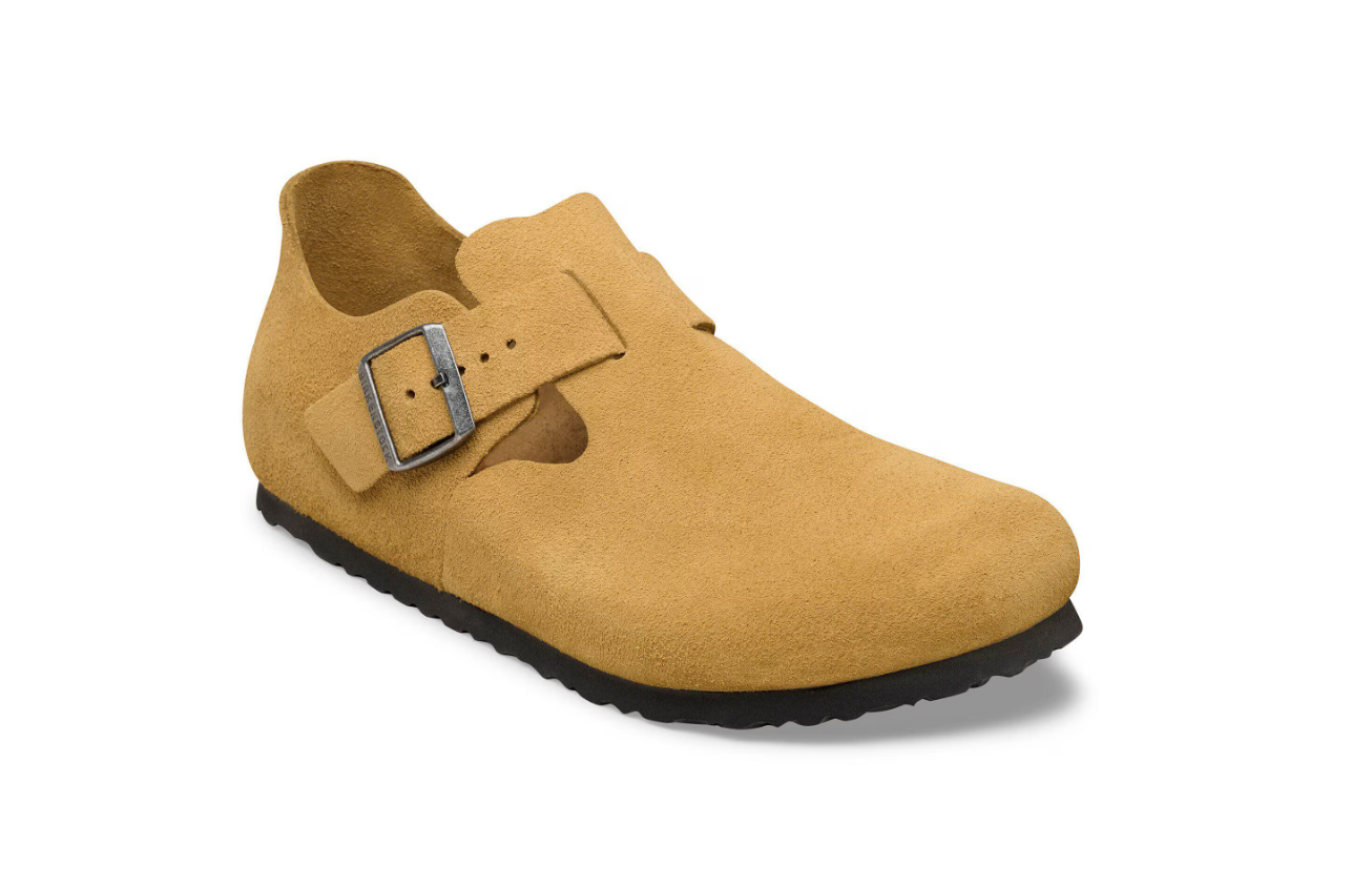 Birkenstock London Suede Leather Cork Brown Regular