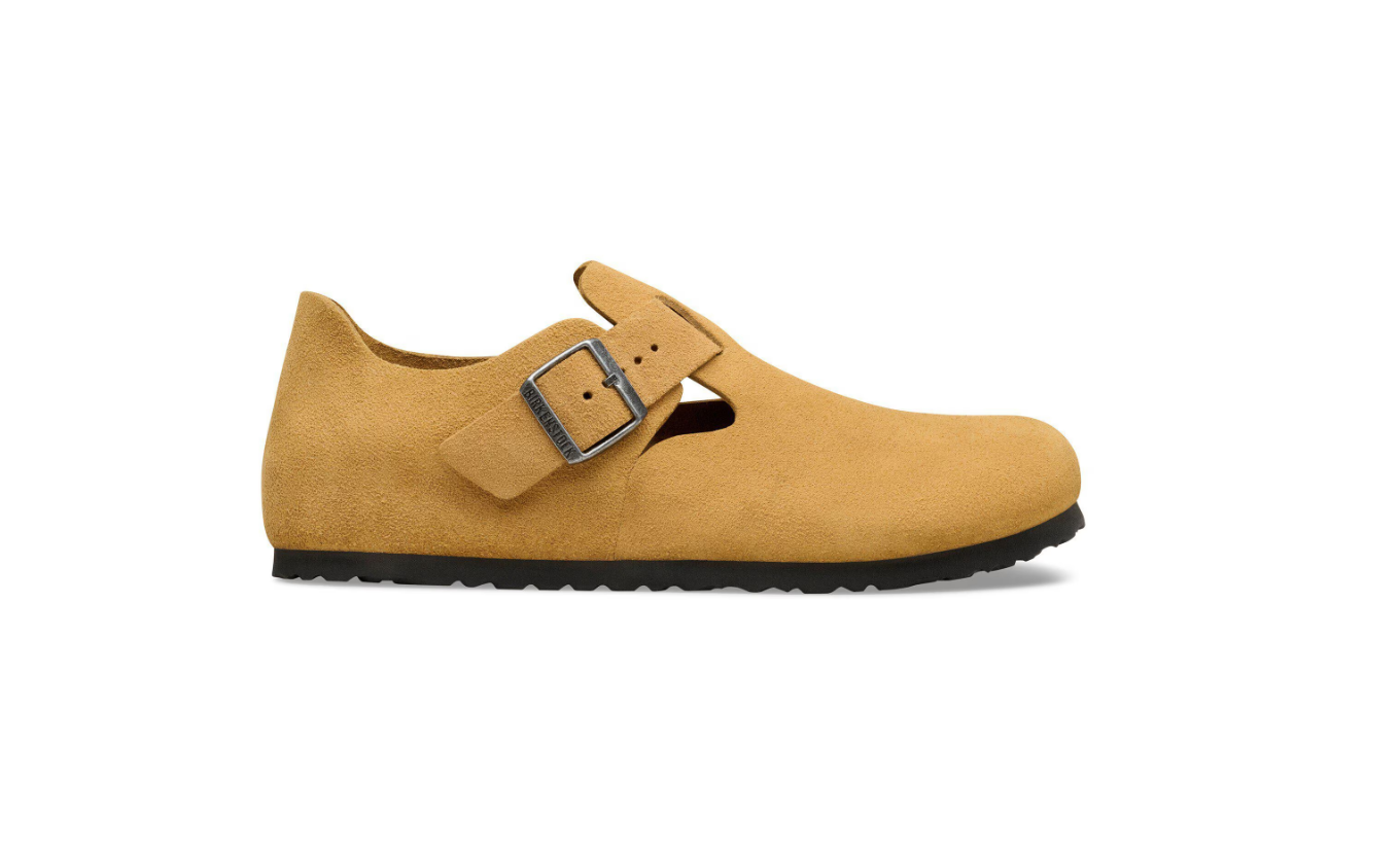 Birkenstock London Suede Leather Cork Brown Regular