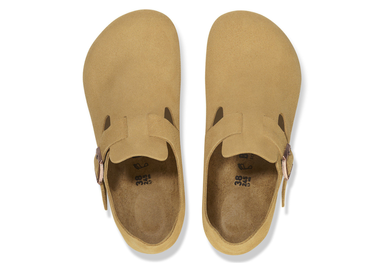 BIRKENSTOCK London Suede Leather Latte Cream  Narrow