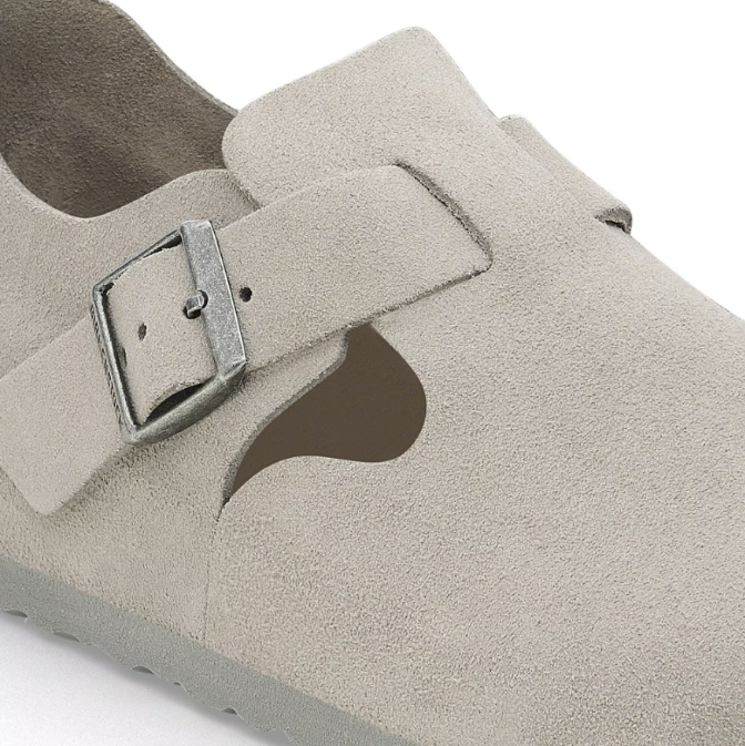 Birkenstock London Suede Leather Stone Coin Narrow