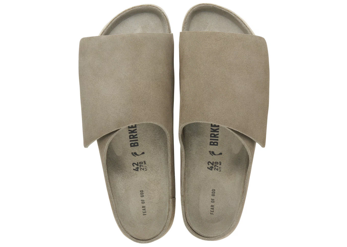 Birkenstock Los Feliz Suede Leather Sandals Taupe  Narrow