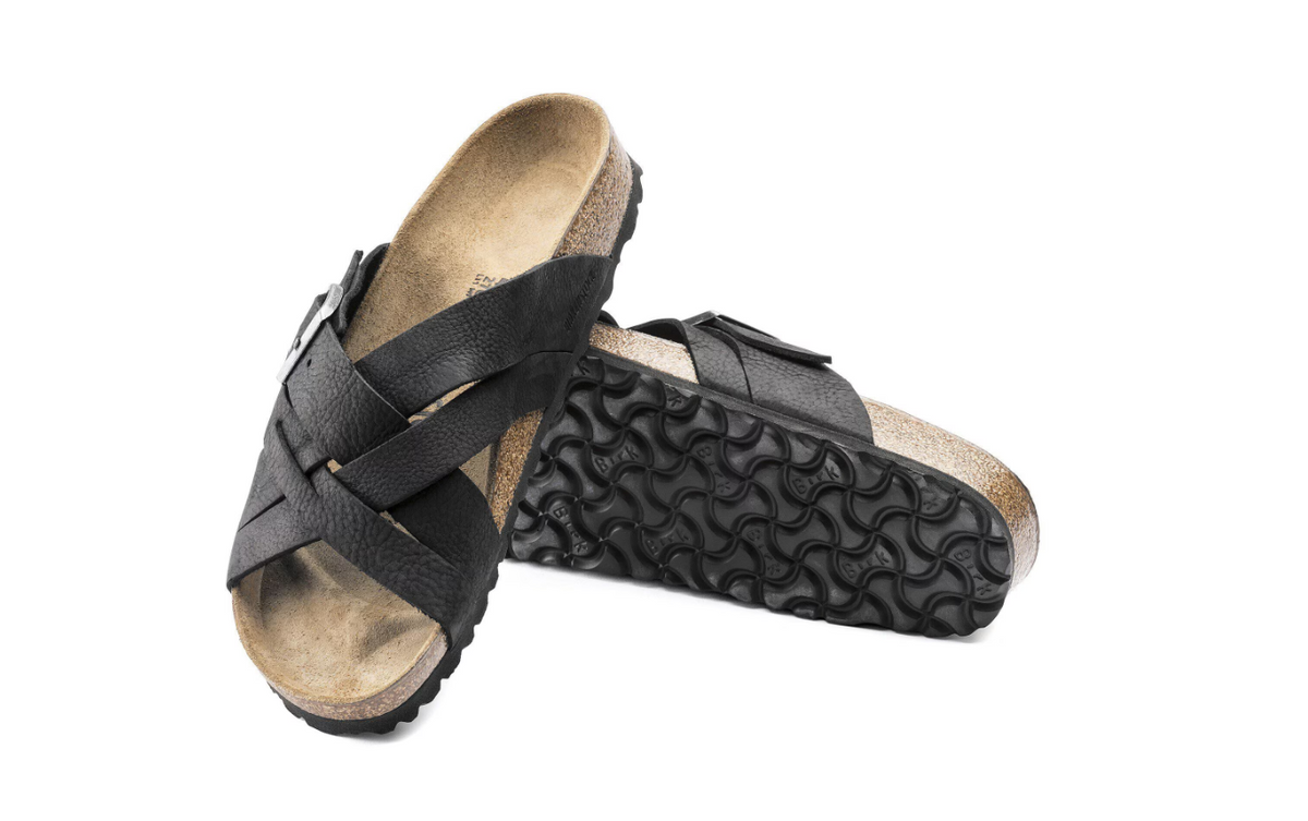 Birkenstock Lugano Oiled Leather Camberra  - Black, Regular