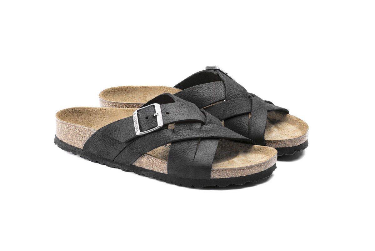 Birkenstock Lugano Oiled Leather Camberra  - Black, Regular