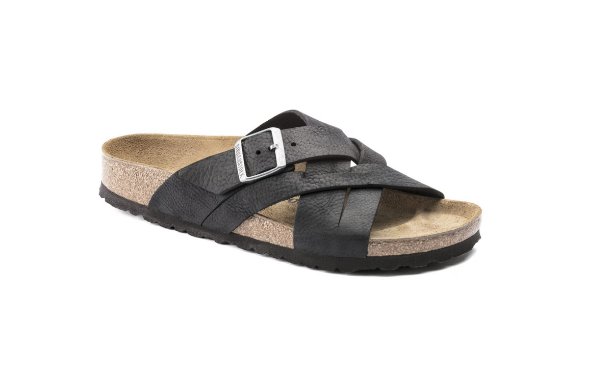 Birkenstock Lugano Oiled Leather Camberra  - Black, Regular