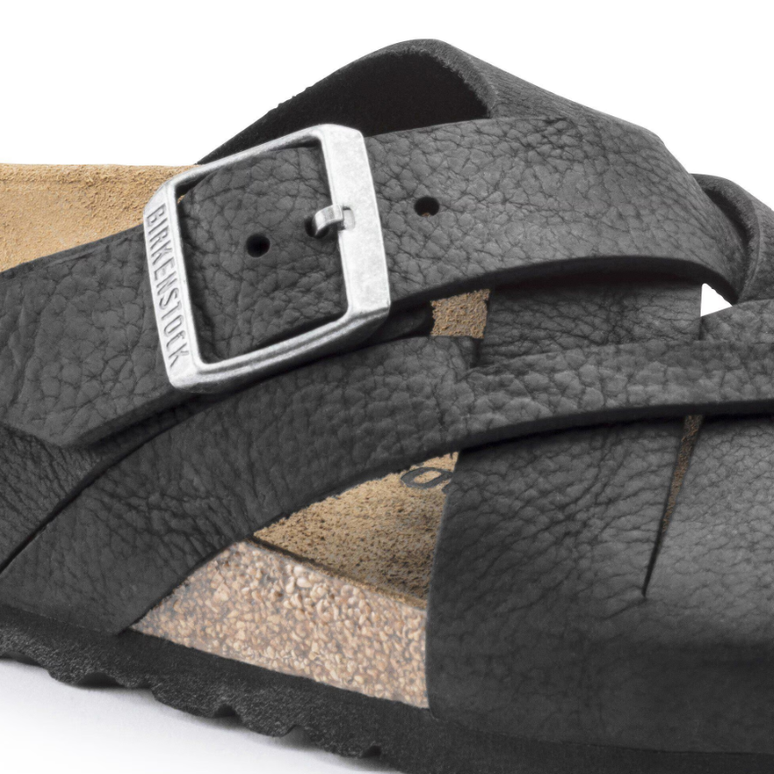 Birkenstock Lugano Oiled Leather Camberra  - Black, Regular