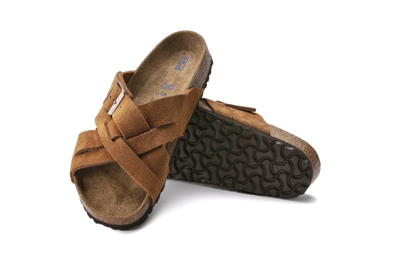 Birkenstock Lugano Soft Footbed Suede Leather Mink Regular
