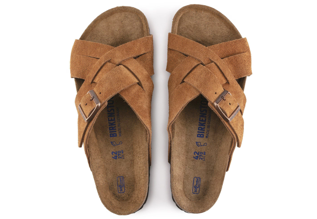 Birkenstock Lugano Soft Footbed Suede Leather Mink Regular