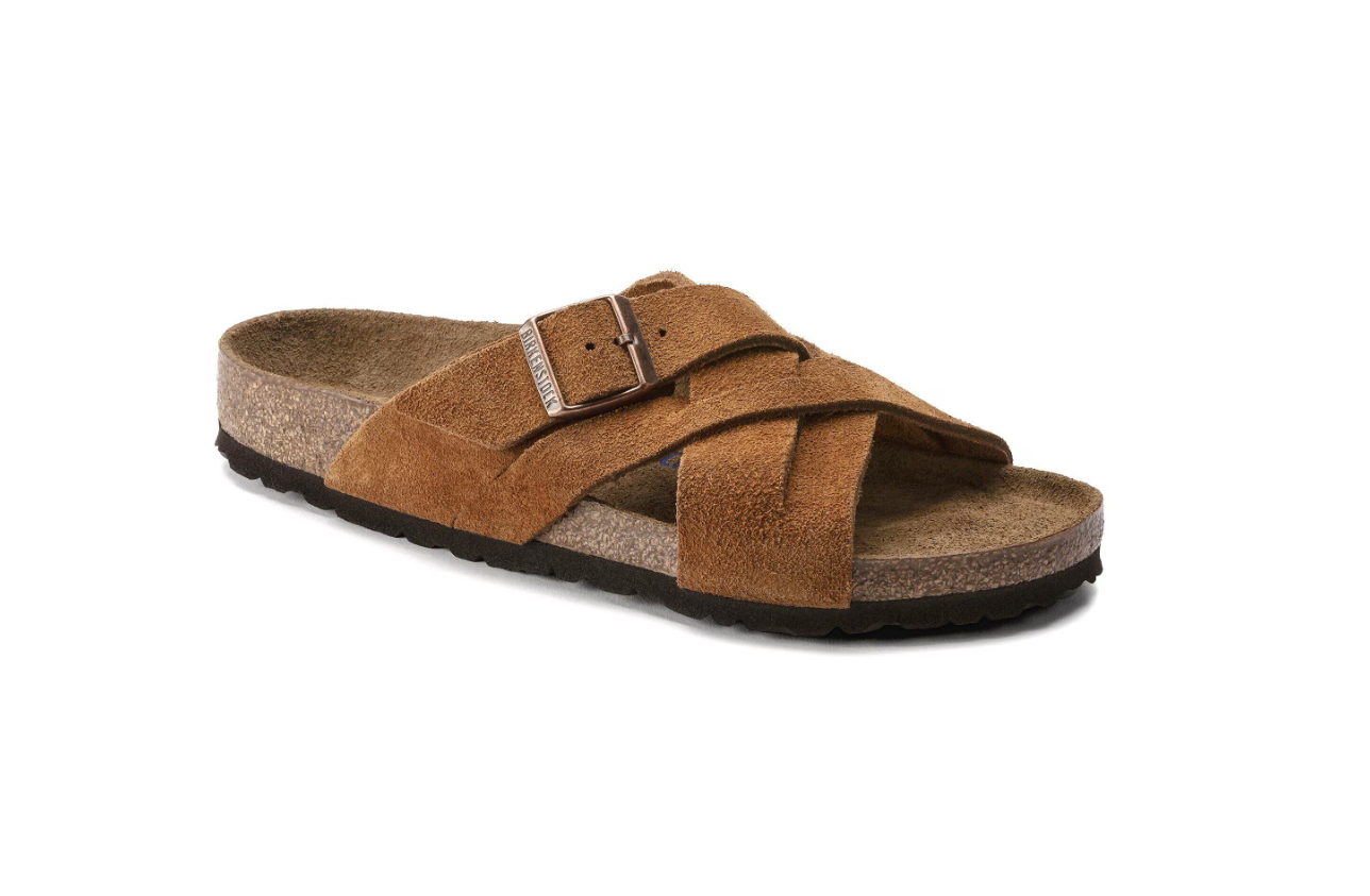 Birkenstock Lugano Soft Footbed Suede Leather Mink Regular