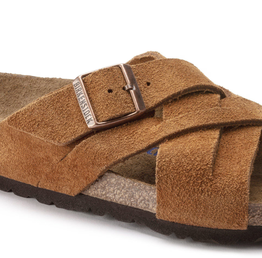 Birkenstock Lugano Soft Footbed Suede Leather Mink Regular