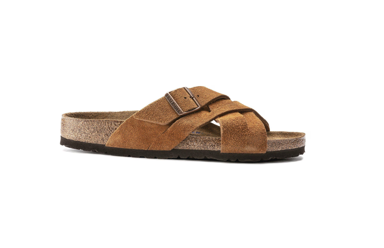Birkenstock Lugano Soft Footbed Suede Leather Mink Regular