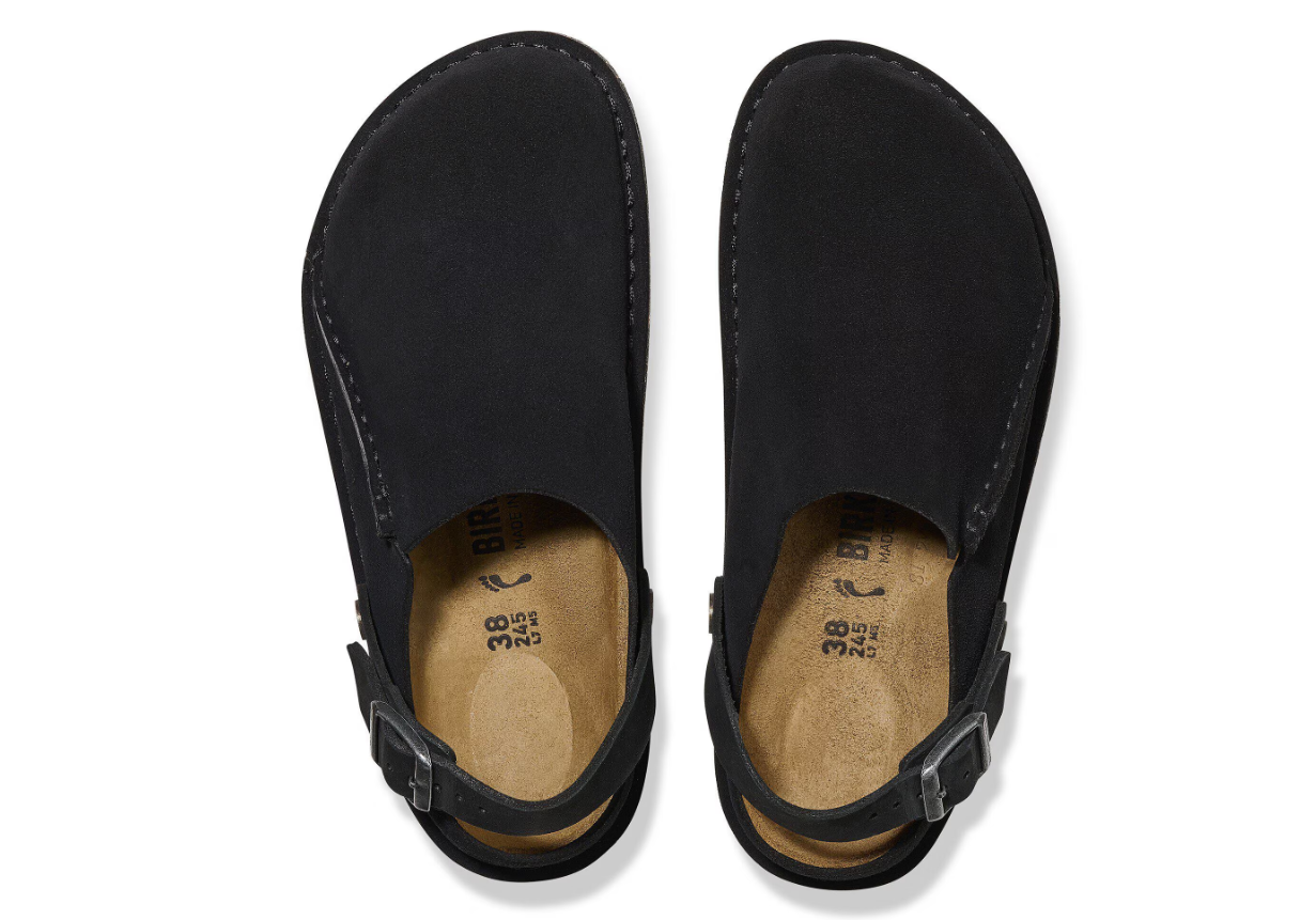 Birkenstock Lutry Premium Suede Leather Black  Regular