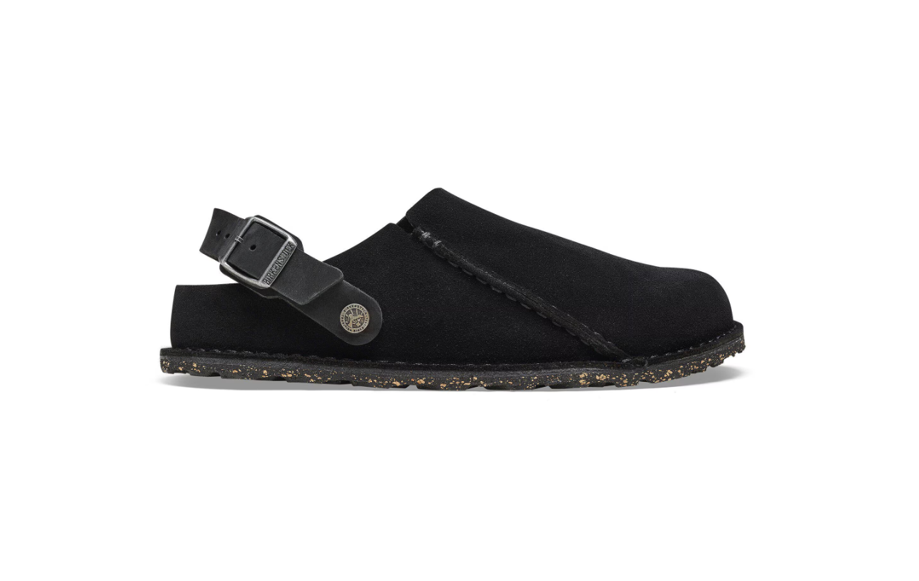Birkenstock Lutry Premium Suede Leather Black  Regular
