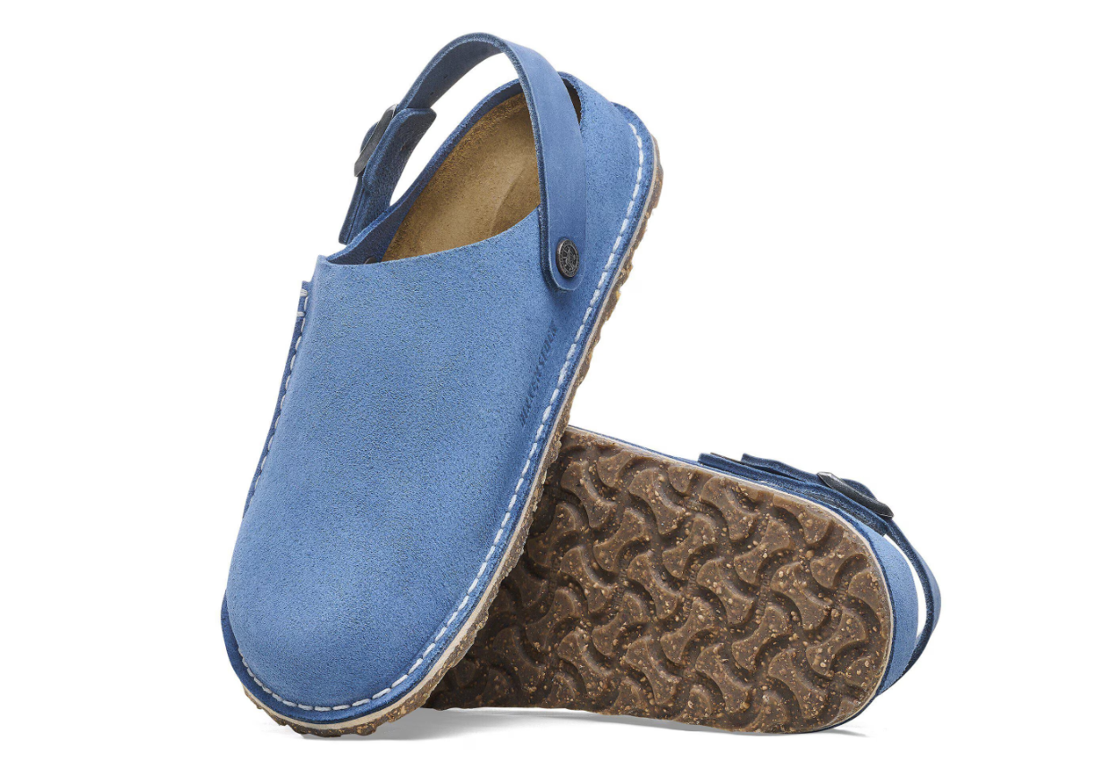 Birkenstock Lutry Premium Suede Leather Elemental Blue  Regular
