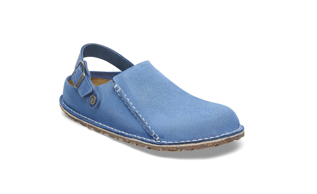 Birkenstock Lutry Premium Suede Leather Elemental Blue  Regular