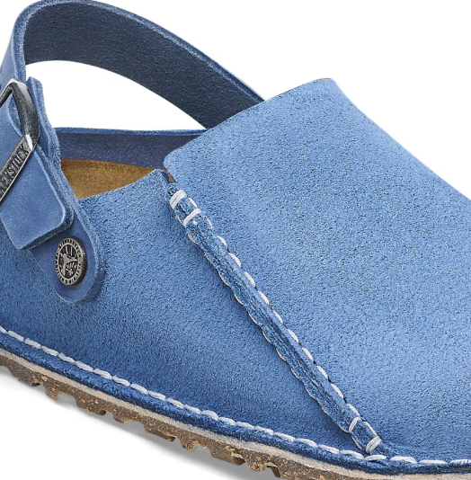 Birkenstock Lutry Premium Suede Leather Elemental Blue  Regular