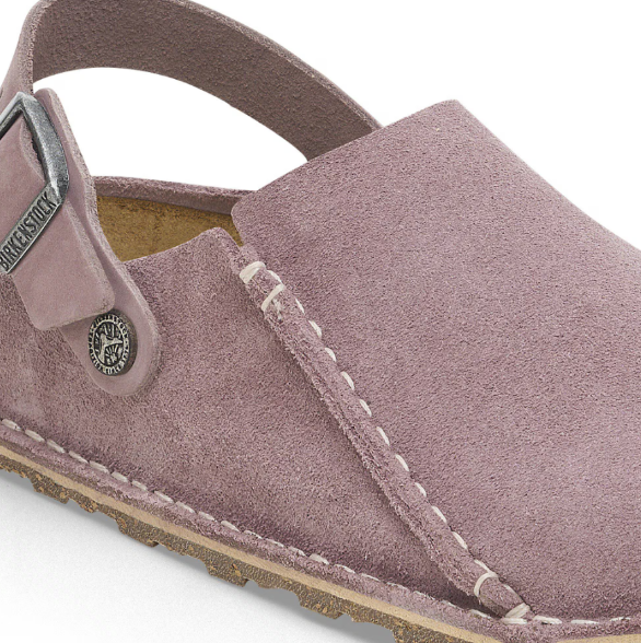 Birkenstock Lutry Premium Suede Leather - Faded Purple, Regular