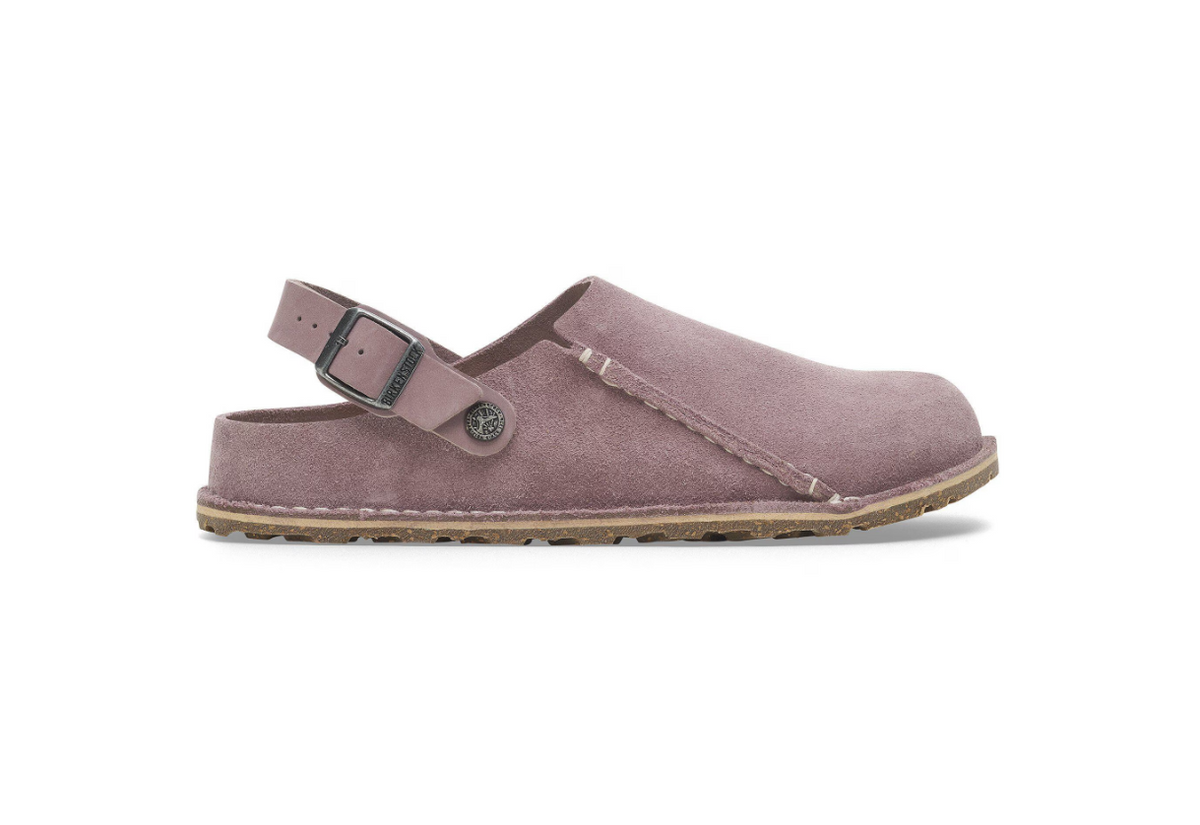 Birkenstock Lutry Premium Suede Leather - Faded Purple, Regular