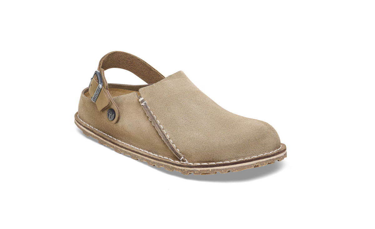 Birkenstock Lutry Premium Suede Leather Gray Taupe  Regular