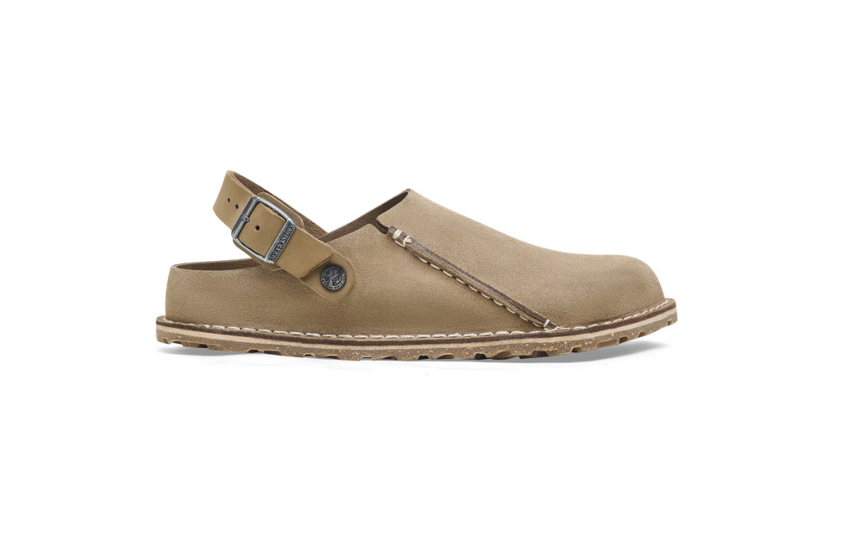 Birkenstock Lutry Premium Suede Leather Gray Taupe  Regular