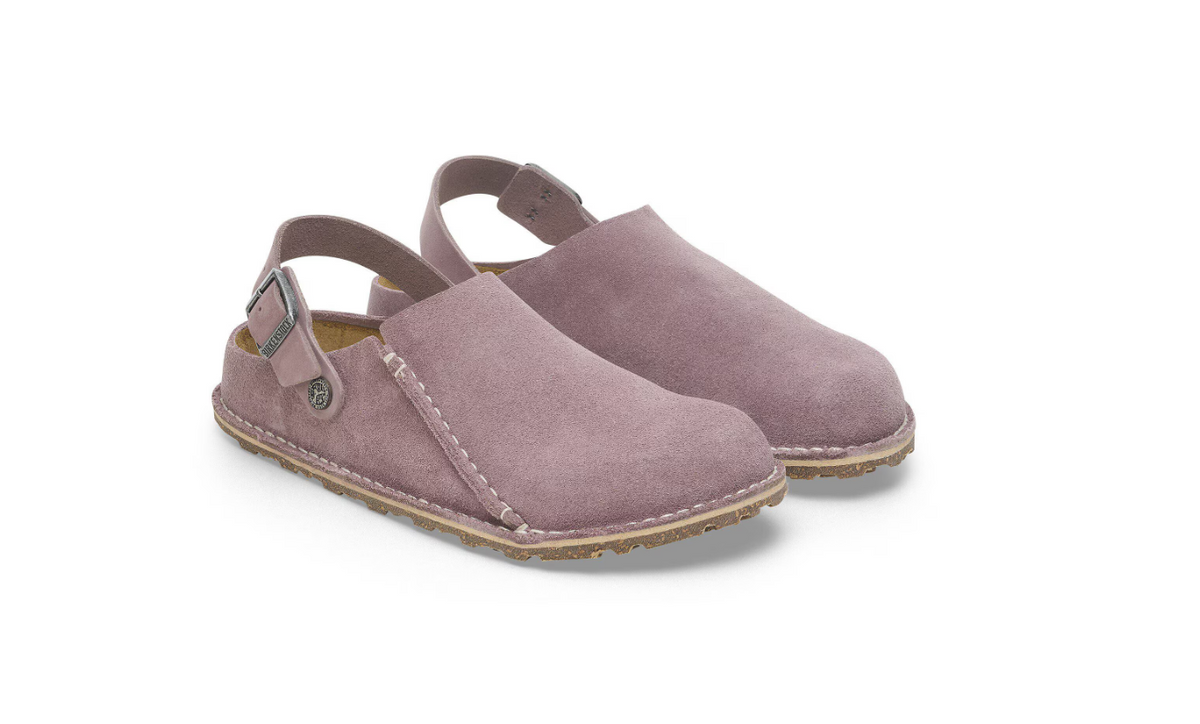 Birkenstock Lutry Premium Suede Leather  - Faded Purple, Narrow