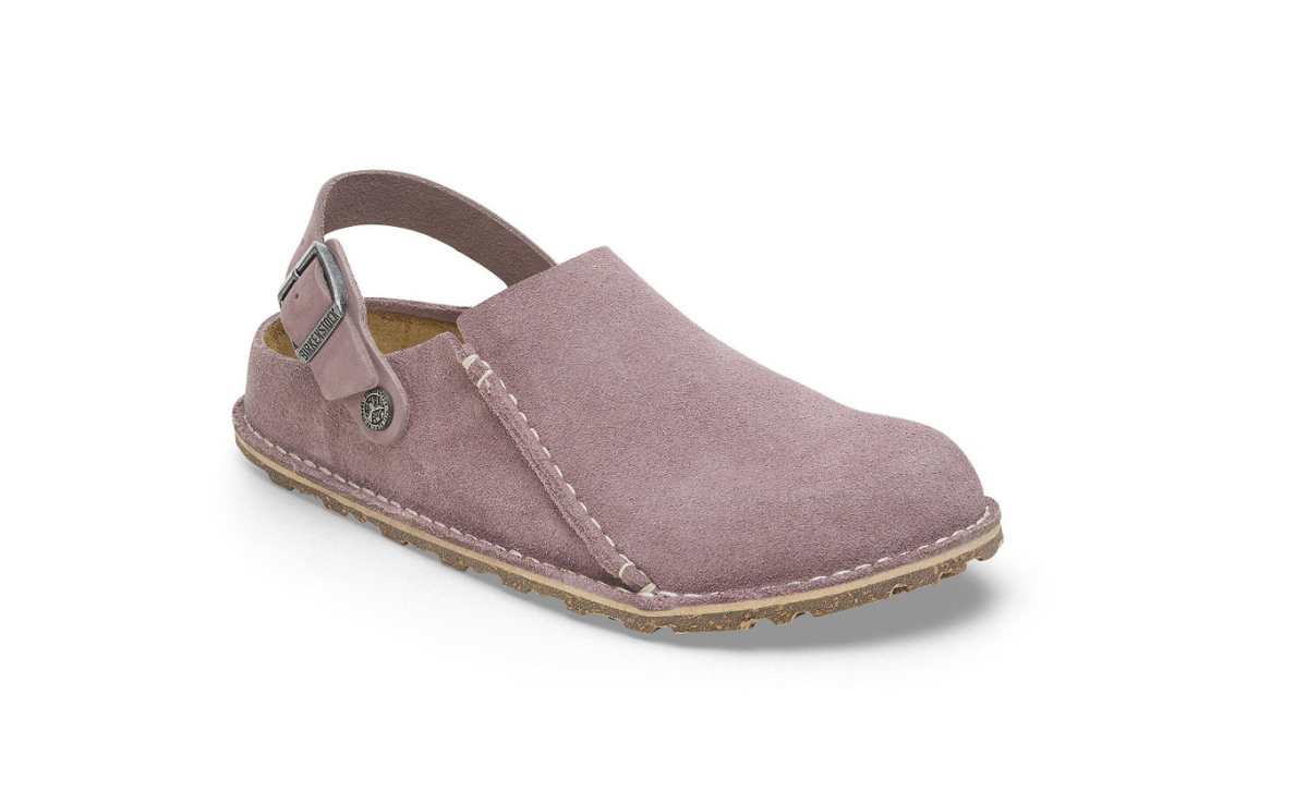 Birkenstock Lutry Premium Suede Leather  - Faded Purple, Narrow