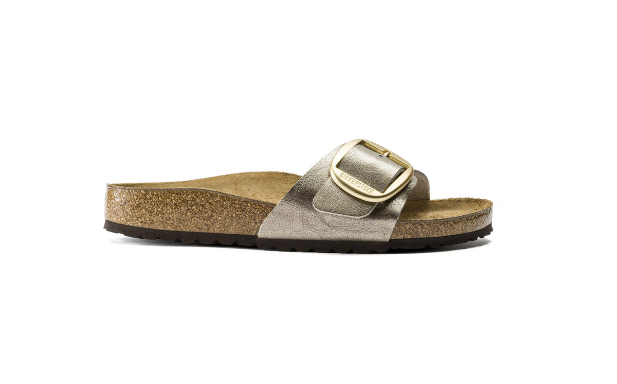 Birkenstock Madrid Big Buckle Birko-Flor Graceful - Taupe, Narrow