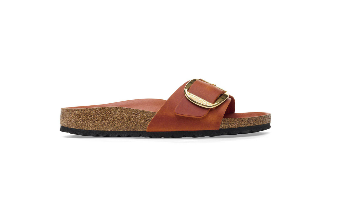 Birkenstock Madrid Big Buckle Oiled Leather Burnt - Orange, Regular