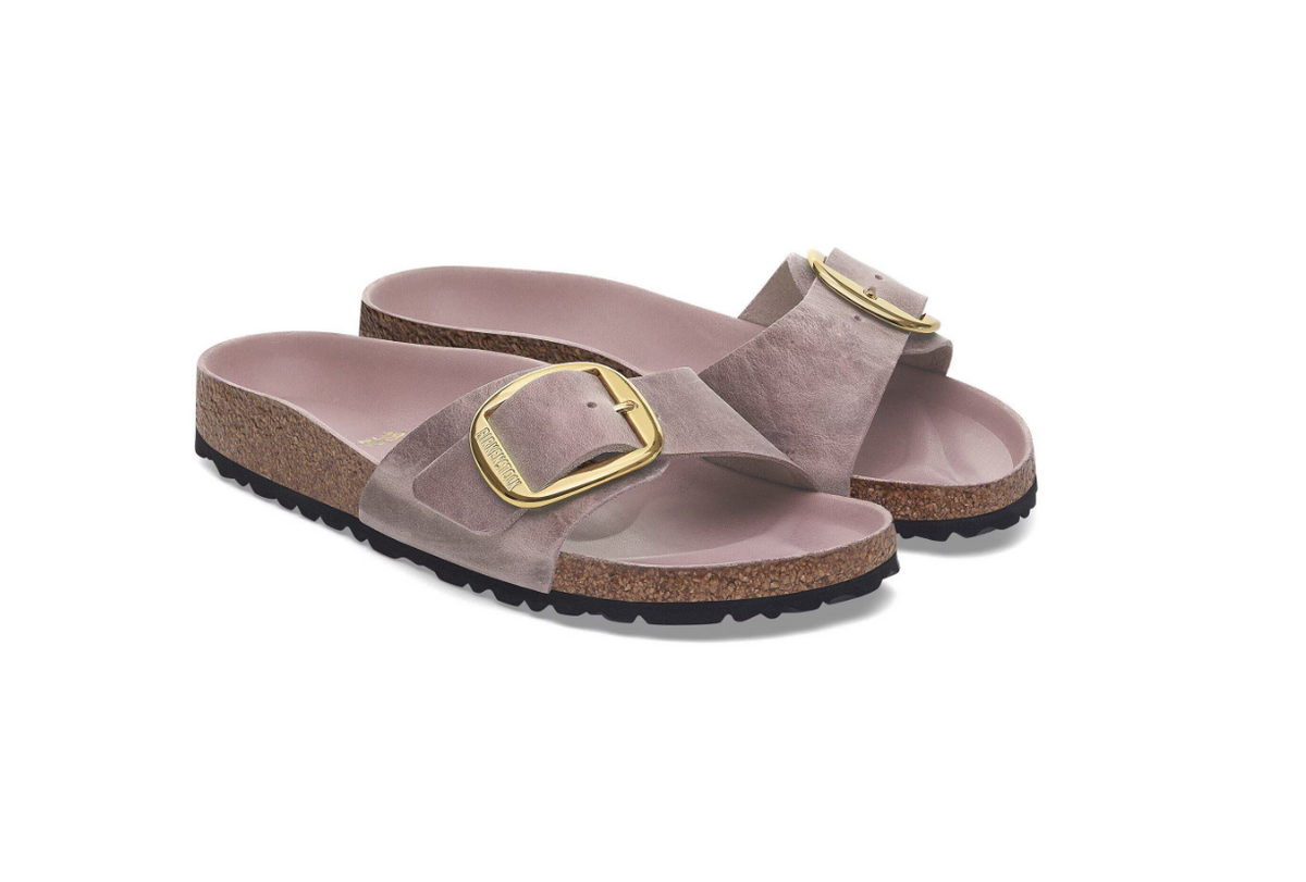 Birkenstock Madrid Big Buckle Oiled Leather - Lavender, Narrow