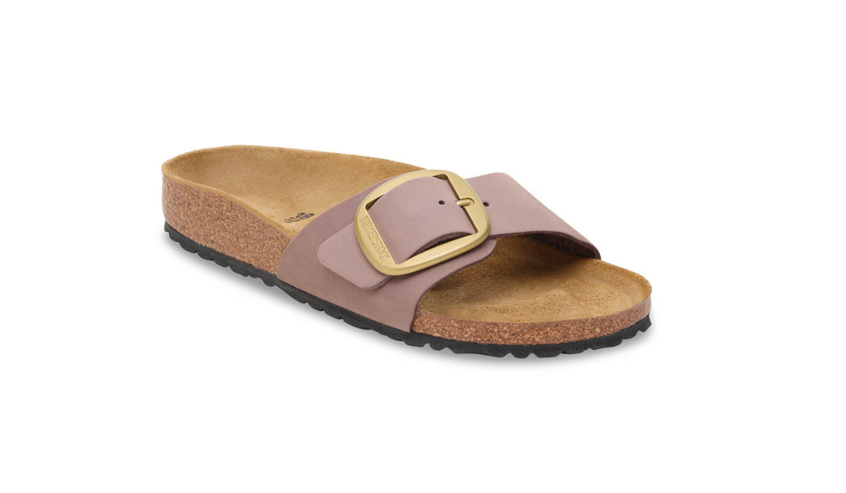 Birkenstock Madrid Big Buckle Faded Purple Nubuck Leather Narrow - Faded Purple, Narrow