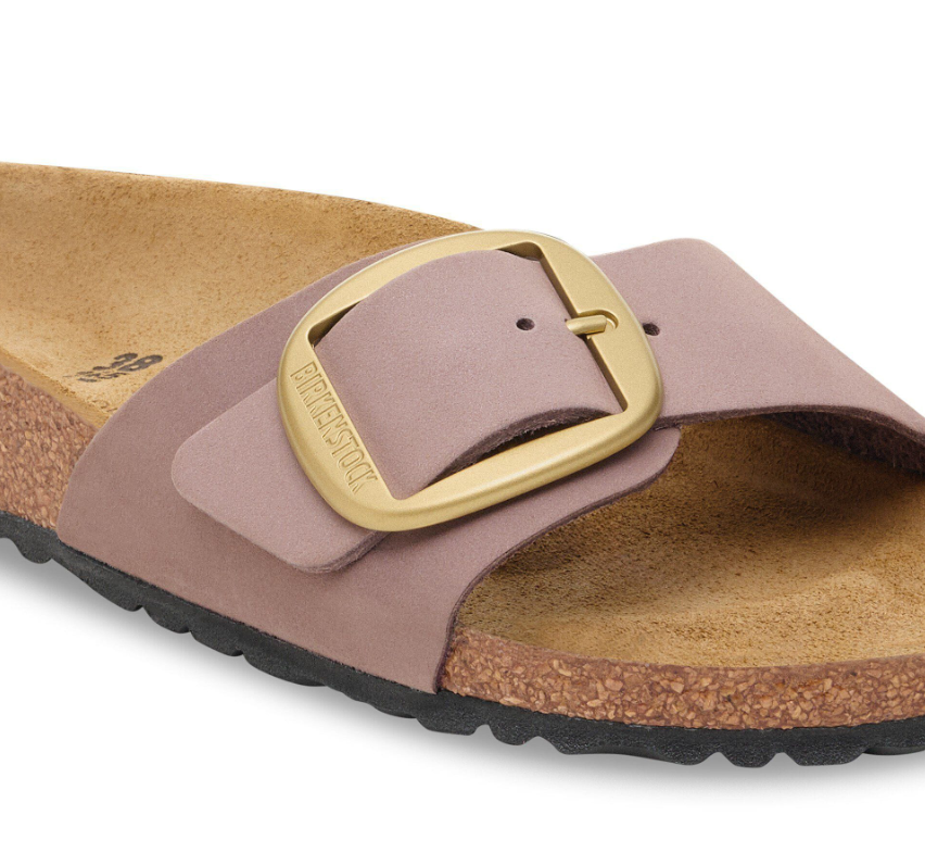 Birkenstock Madrid Big Buckle Faded Purple Nubuck Leather Narrow - Faded Purple, Narrow