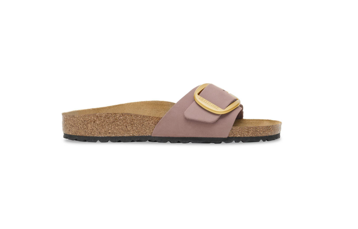 Birkenstock Madrid Big Buckle Faded Purple Nubuck Leather Narrow - Faded Purple, Narrow
