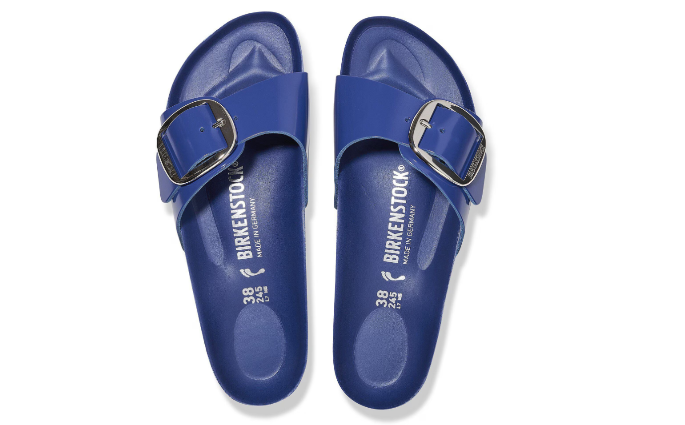 Birkenstock Madrid Big Buckle High-Shine Cobalt  Narrow
