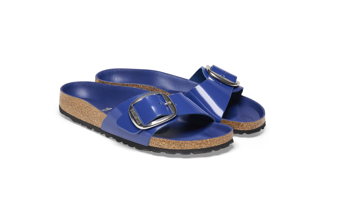 Birkenstock Madrid Big Buckle High-Shine Cobalt  Narrow