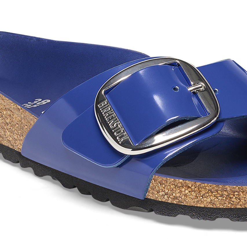 Birkenstock Madrid Big Buckle High-Shine Cobalt  Narrow