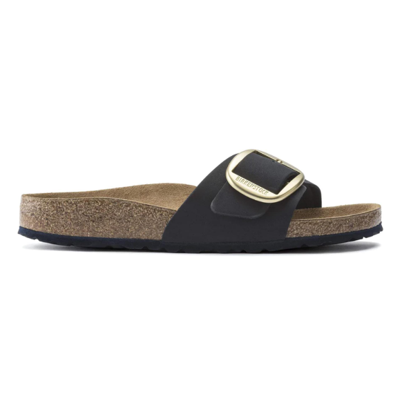 Birkenstock Madrid Big Buckle Nubuck Leather Midnight  Narrow