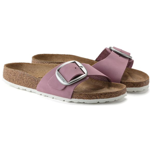Birkenstock Madrid Big Buckle Nubuck Leather  - Orchid, Narrow