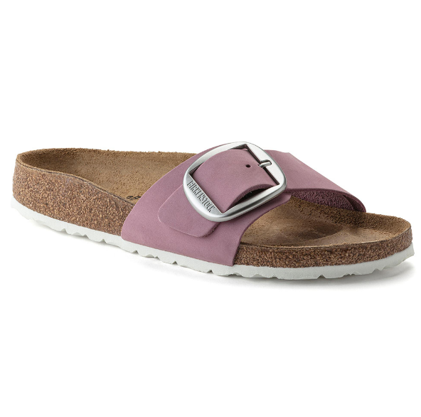 Birkenstock Madrid Big Buckle Nubuck Leather  - Orchid, Narrow