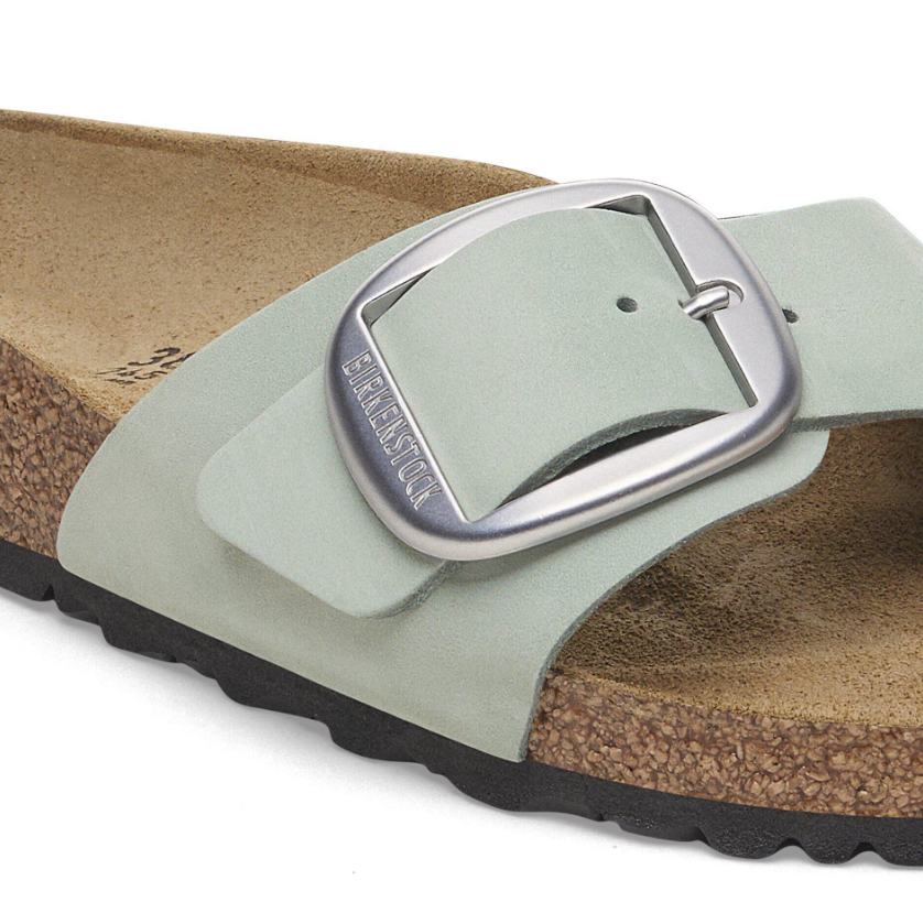 Birkenstock Madrid Big Buckle Nubuck Leather Pure Sage Narrow