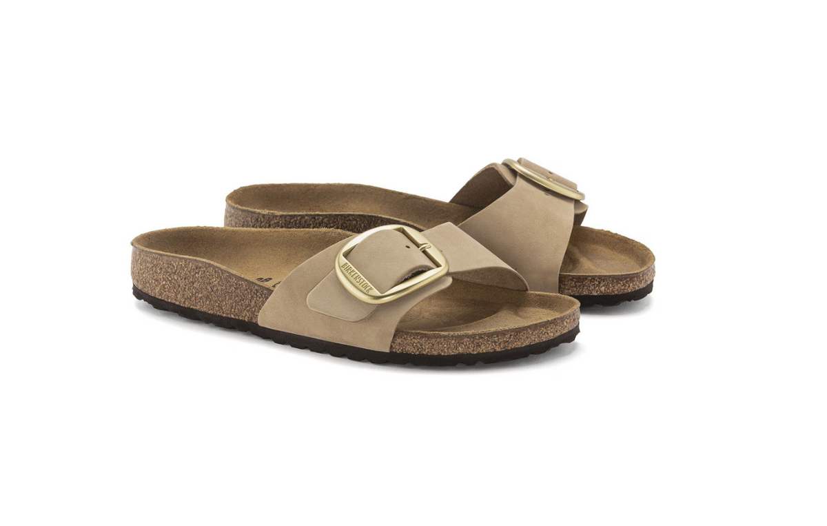 Birkenstock Madrid Big Buckle Nubuck - Sandcastle, Regular