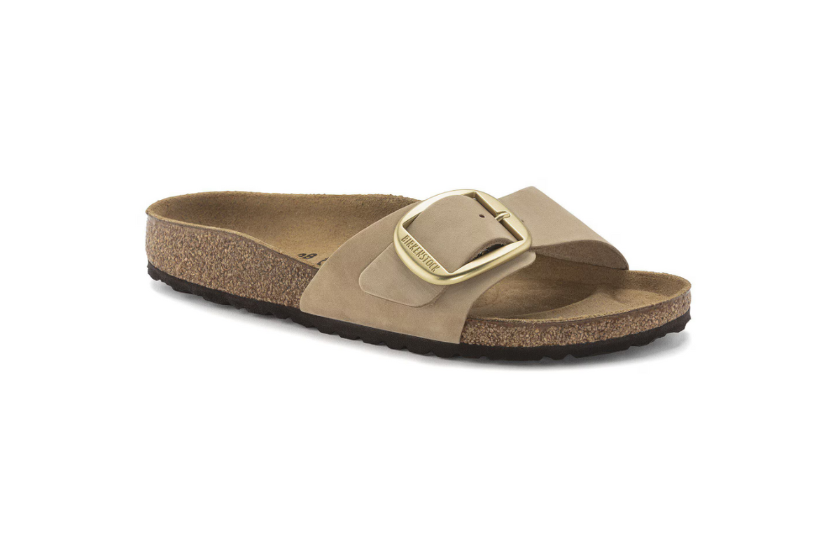 Birkenstock Madrid Big Buckle Nubuck - Sandcastle, Regular