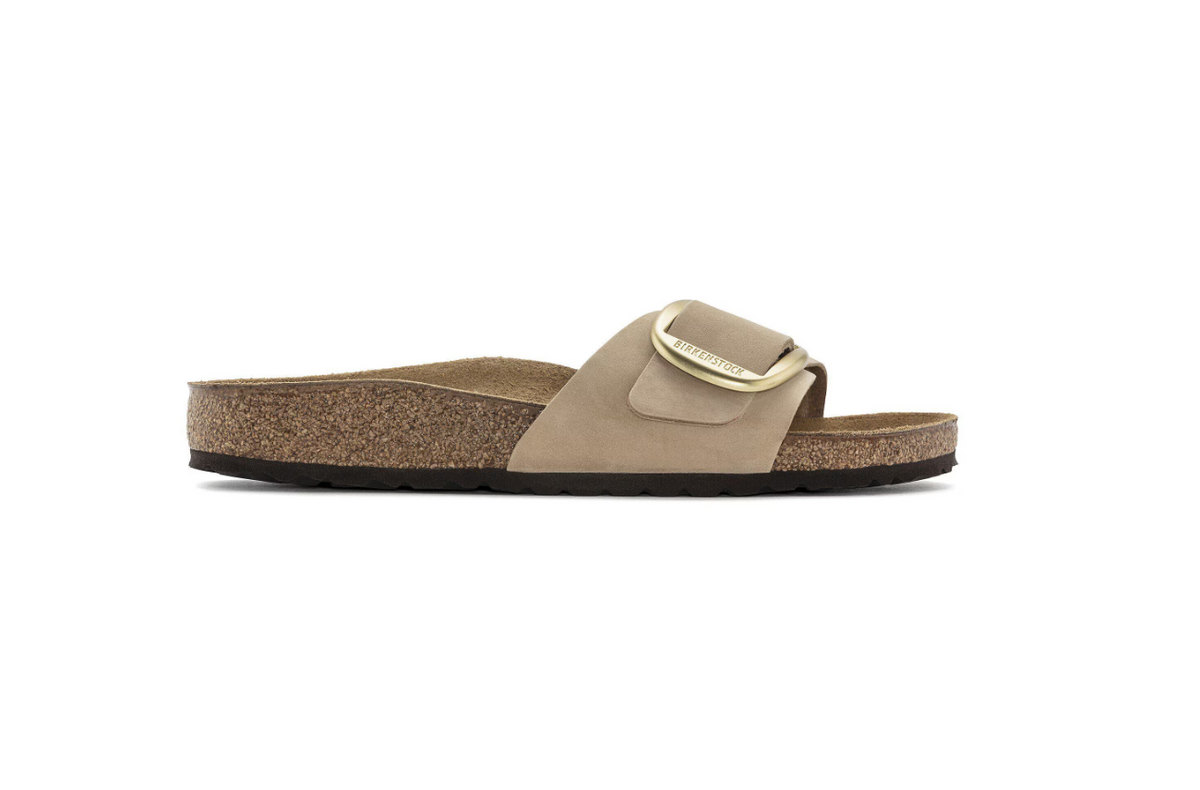 Birkenstock Madrid Big Buckle Nubuck - Sandcastle, Regular