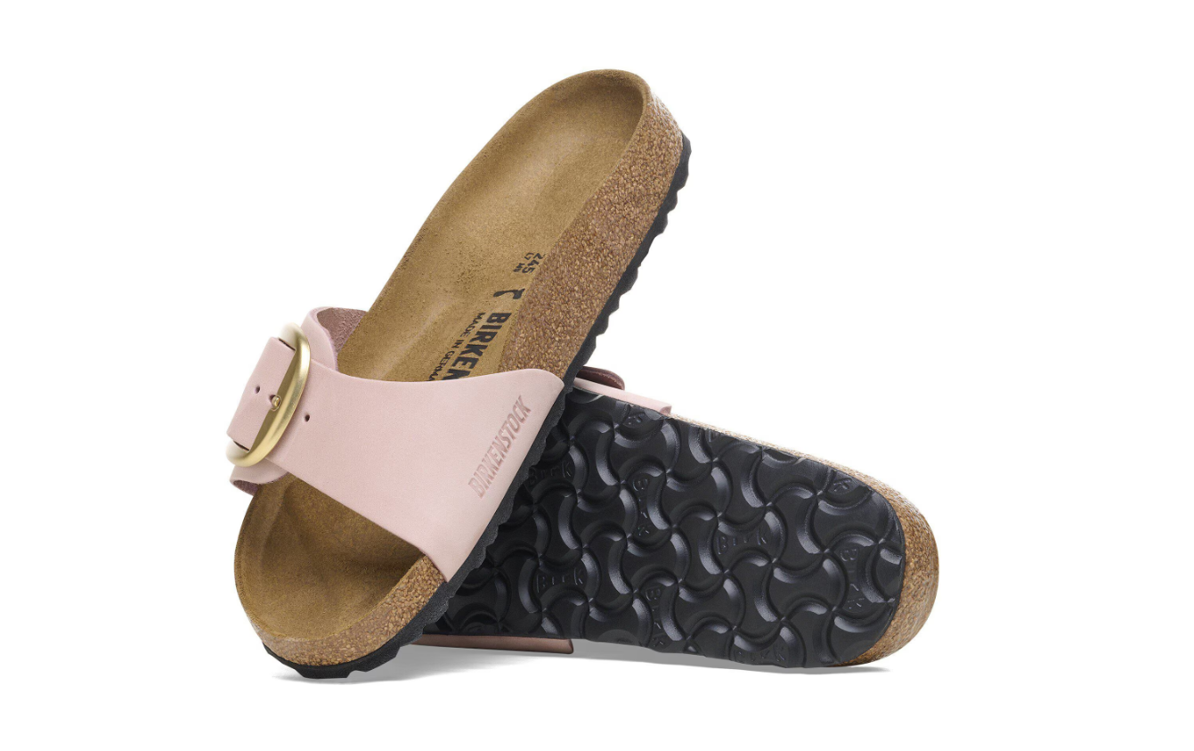 Birkenstock Madrid Big Buckle Nubuck Leather Soft Pink  Regular