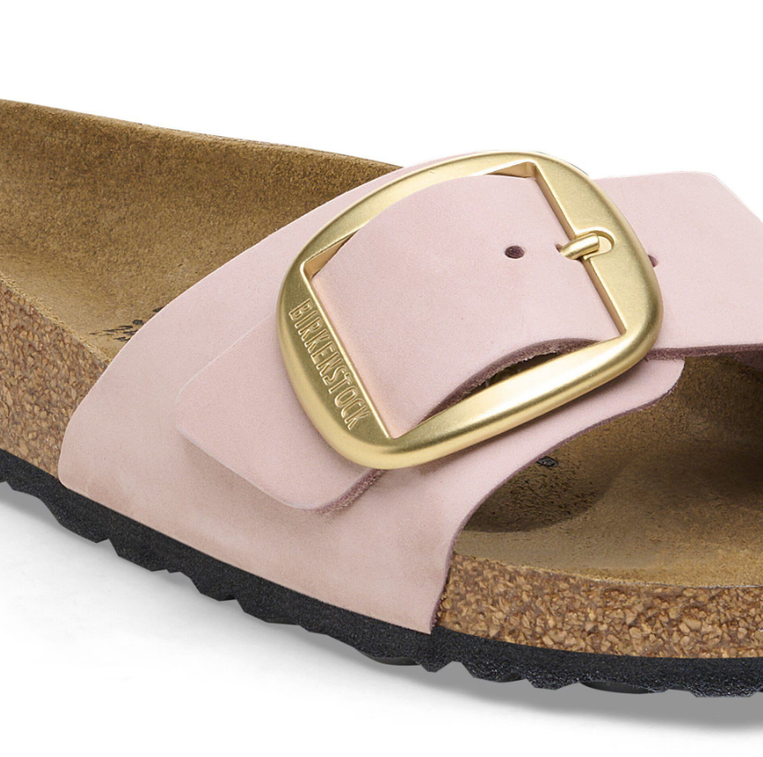 Birkenstock Madrid Big Buckle Nubuck Leather Soft Pink  Regular